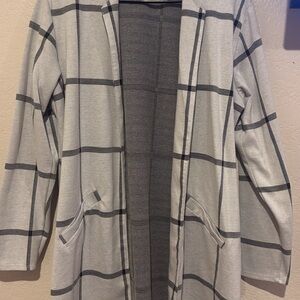 Maurices Gray Plaid Open-Front Blazer